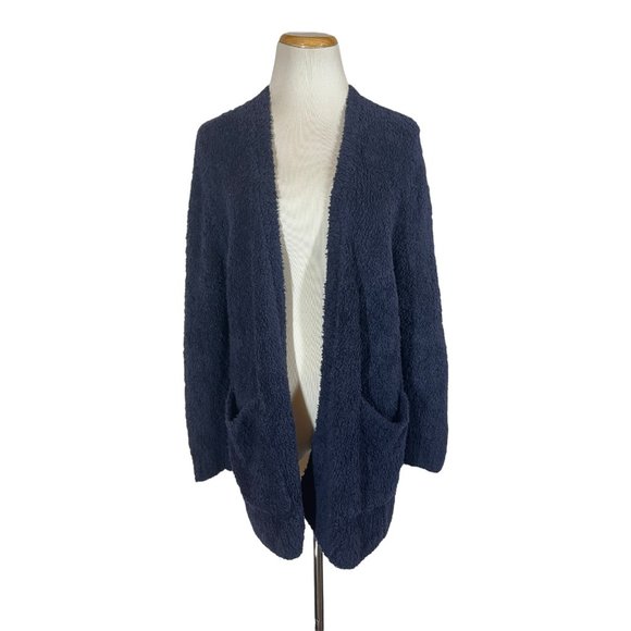 Teddy Cardigan Sweater Navy 